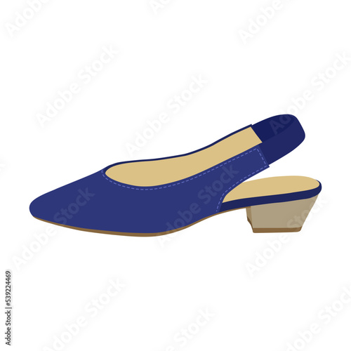 Creative female footwear flat picture for web design. Stylish seasonal summer sandals isolated vector illustration