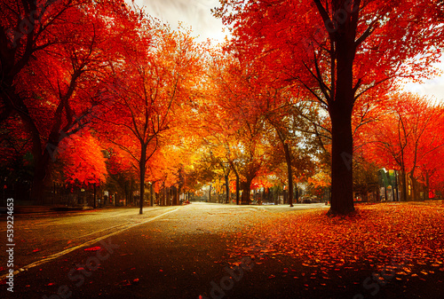 autumn trees in the park