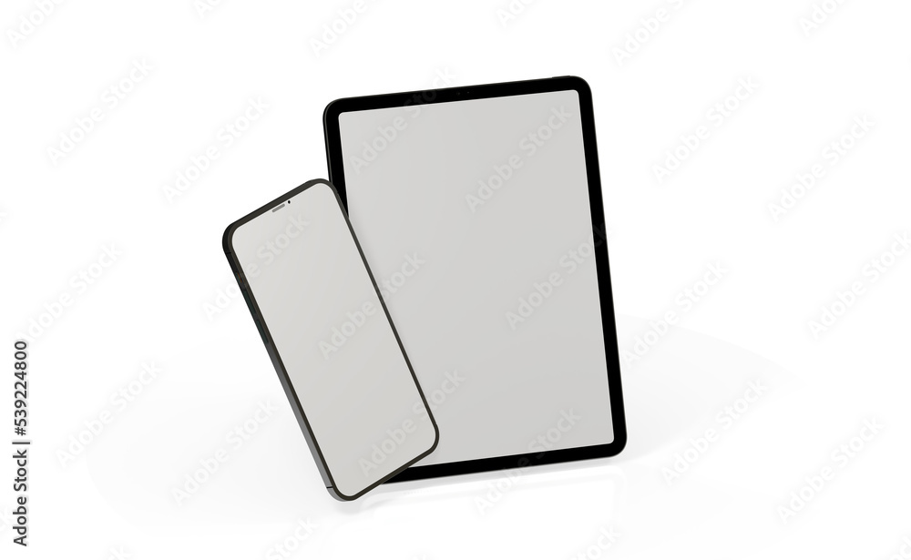 Photo White tablet, isolated on 3d background Photo White tablet, isolated on 3d background