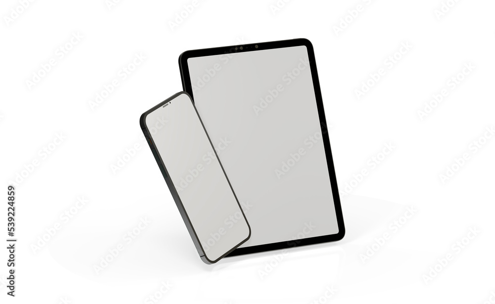 Tablet pc computer with blank screen 3d Tablet pc computer with blank screen 3d