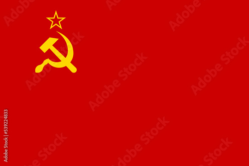 Flag of the Union of Soviet Socialist Republics. Aspect ratio 3 to 2