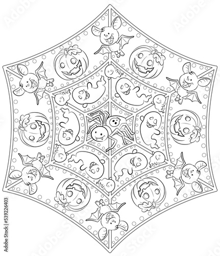 Halloween Mandala - Vektor-Illustration