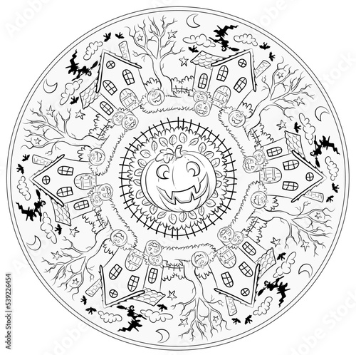 Halloween Mandala - Vektor-Illustration