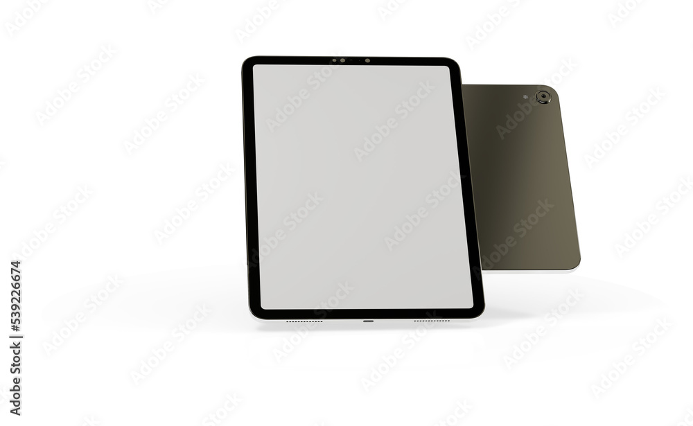Realistic horizontal black tablet pc pad computer mockups Realistic horizontal black tablet pc pad computer mockups