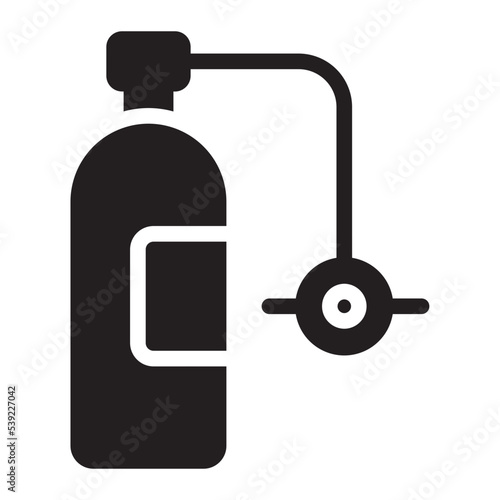 oxygen tube glyph icon