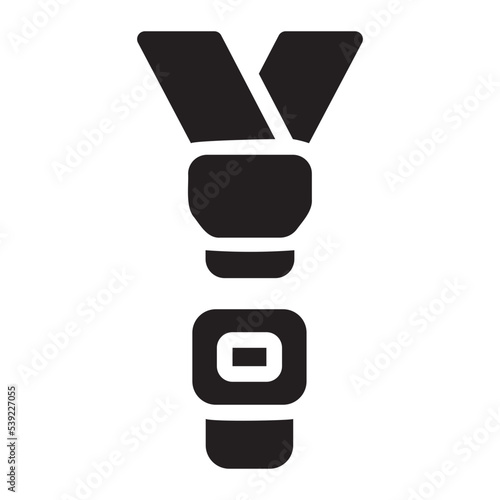 seat belt glyph icon