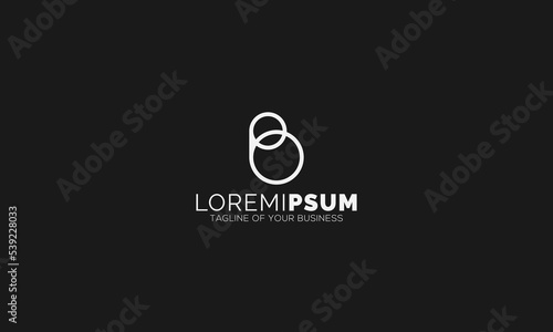 abstract letter B company logo for business vector of the black color