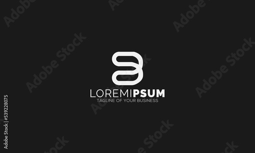 abstract letter B company logo for business vector of the black color