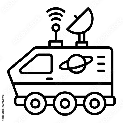 Space Rover Line Icon