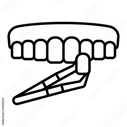 Dental Veneer Line Icon