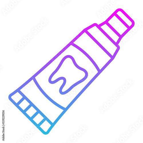 Toothpaste Line Gradient Icon