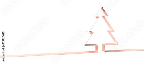 Abstract winter scene with christmas tree