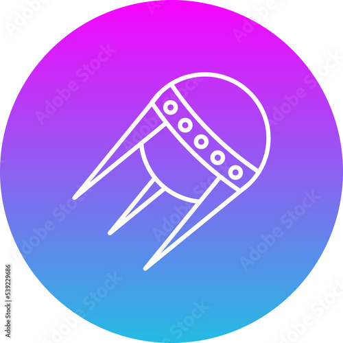 Sputnik Gradient Circle Line Inverted Icon