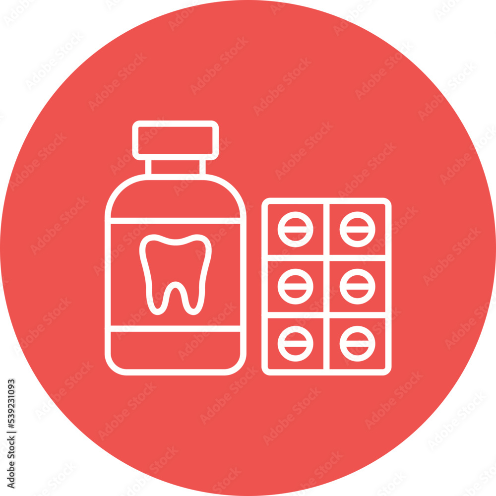 Medicine Multicolor Circle Line Inverted Icon Medicine Multicolor Circle Line Inverted Icon