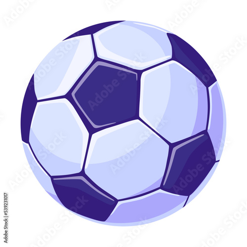 Creative colorful balls flat illustration. Cartoon soccer ball isolated vector illustration. Sport game equipment concept