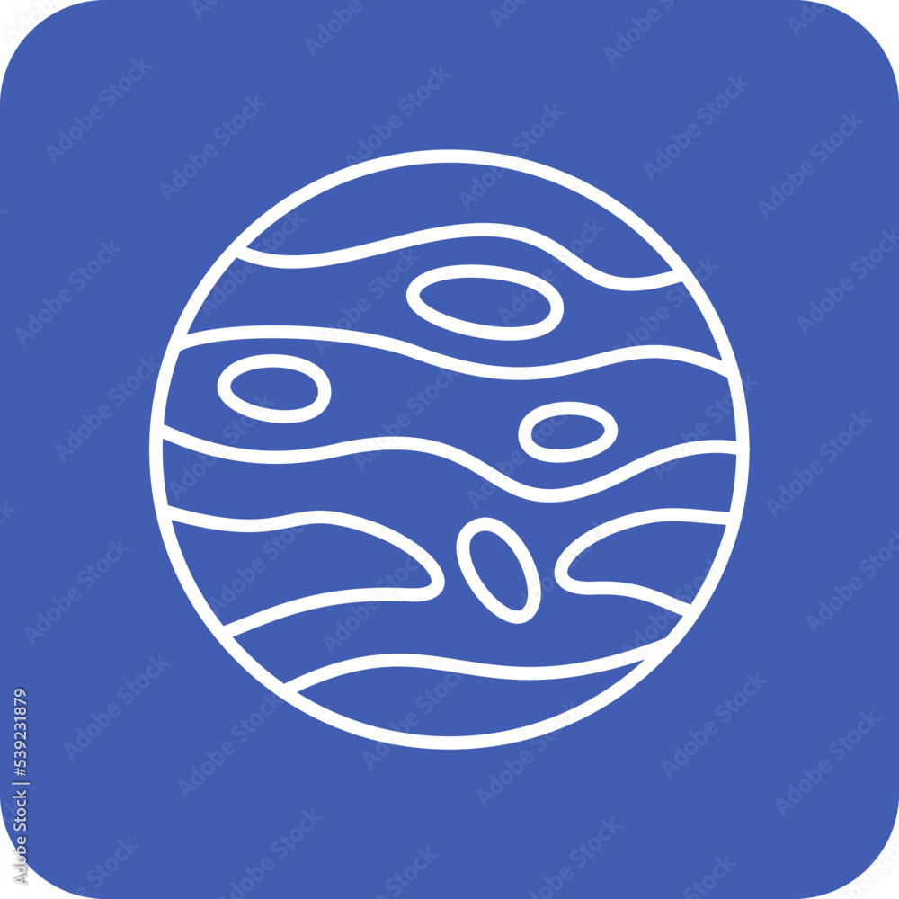 Obraz premium Venus Multicolor Round Corner Line Inverted Icon