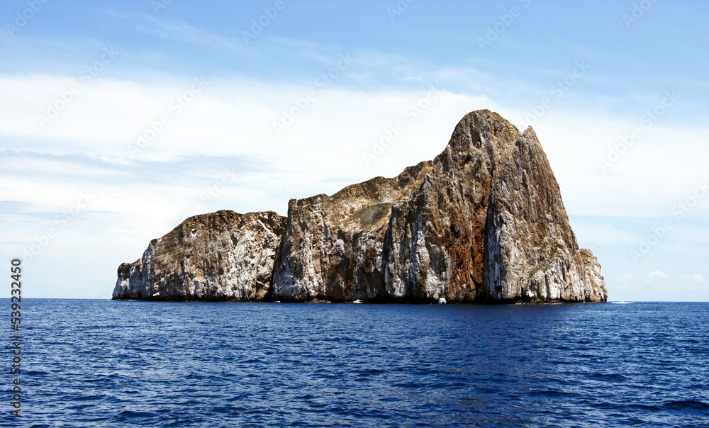 Rock El Leon Dormido, diving area on the island of San Cristobal in the Galapagos archipelago - Ecuador