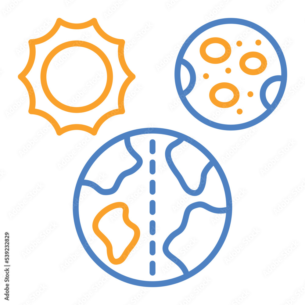 Day And Night Blue And Orange Line Icon Day And Night Blue And Orange Line Icon