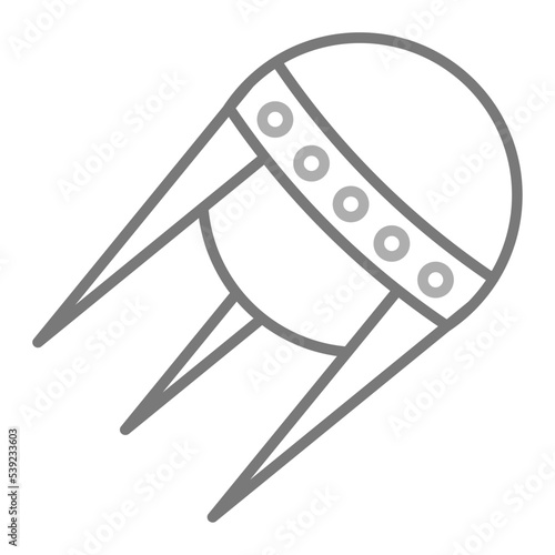 Sputnik Greyscale Line Icon