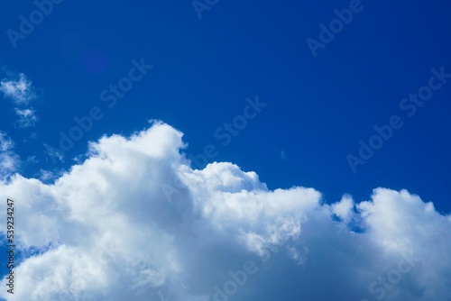 summer clouds and blue sky