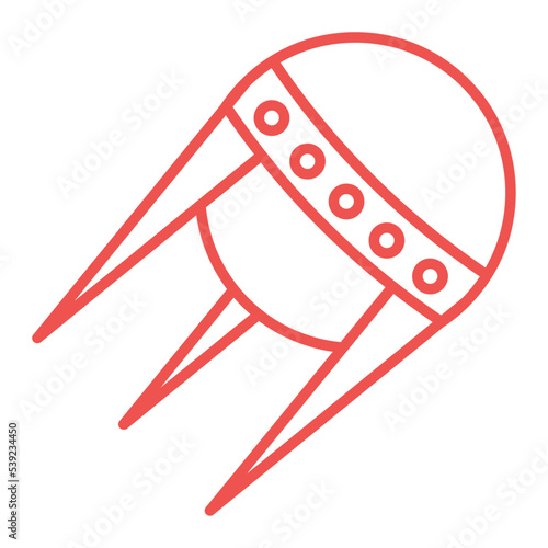 Sputnik Multicolor Line Icon