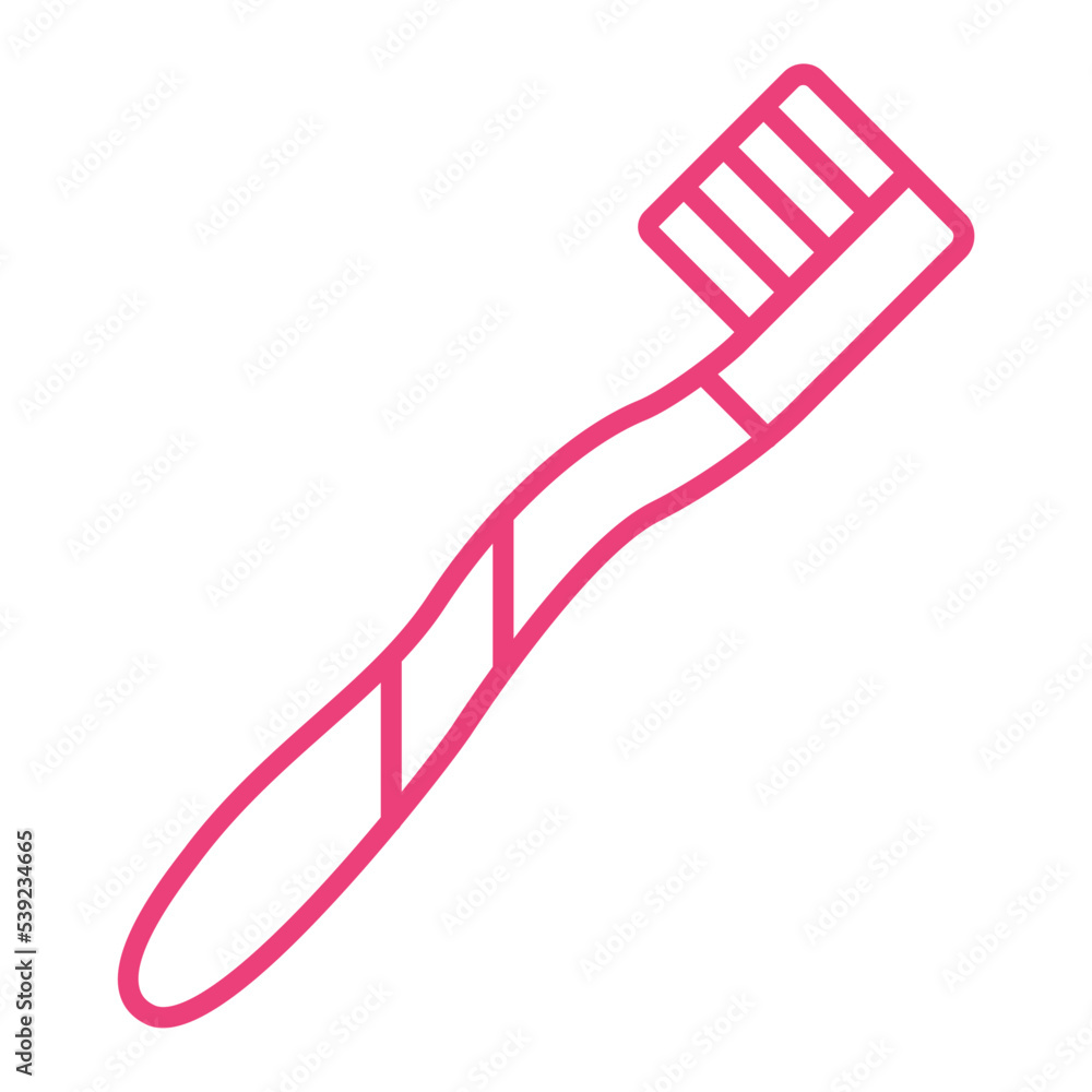 Toothbrush Multicolor Line Icon Toothbrush Multicolor Line Icon