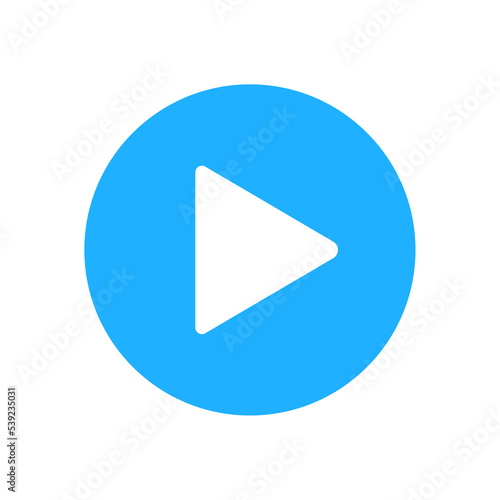 blue Play button icon transparent png