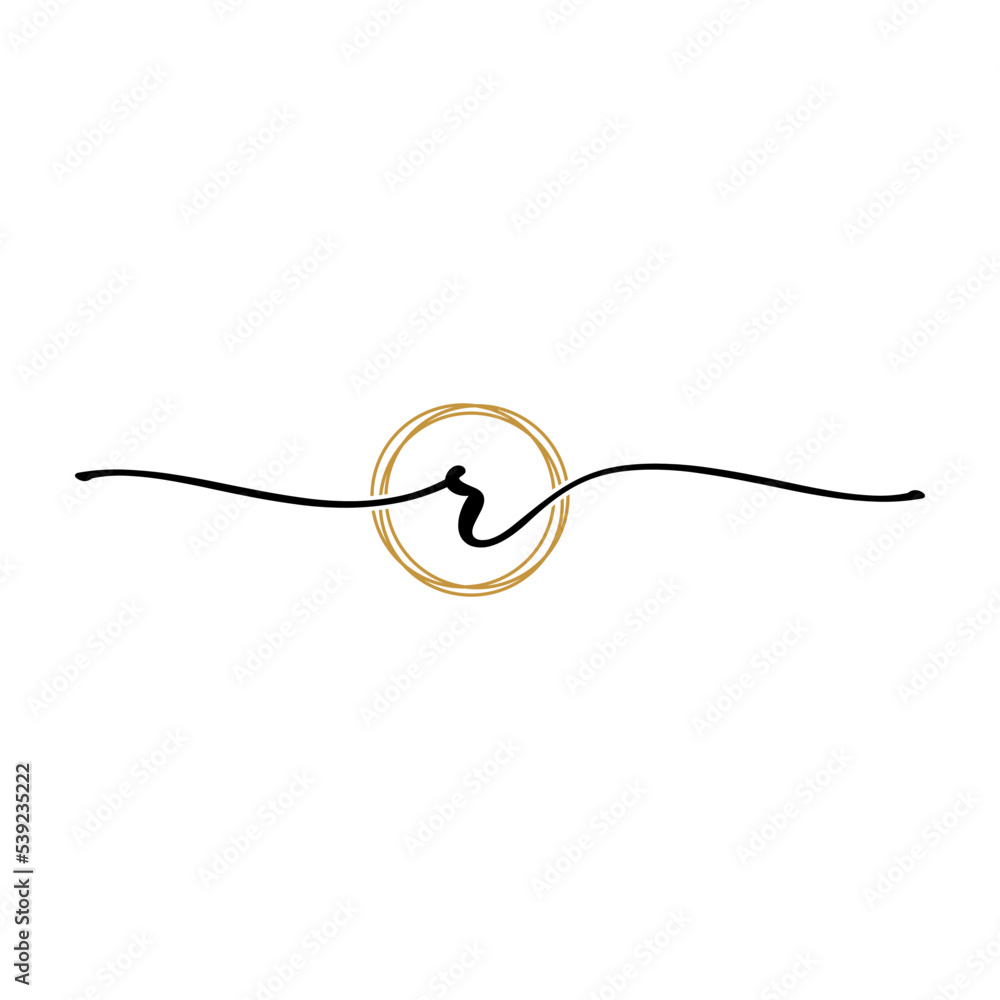 Obraz premium Letter R Beauty Initial Logo Template