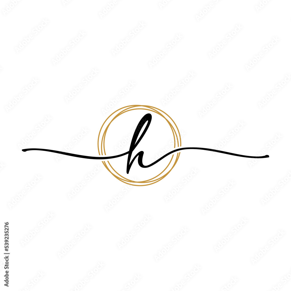 Obraz premium Letter H Beauty Initial Logo Template