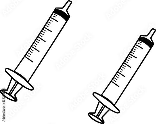 syringe icon medical device illustration vector.