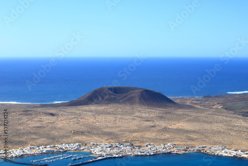View from the Mirador del Rio on Lanzarote island in Spain