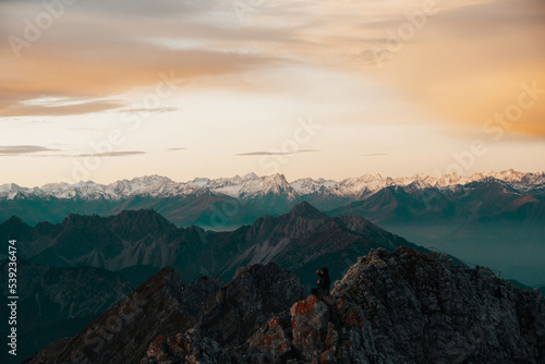 sunrise mountain range