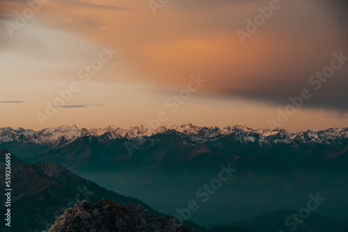 sunrise mountain range