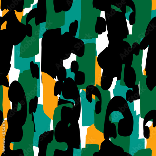 Rusty Leopard Vector Seamless Pattern. Yellow