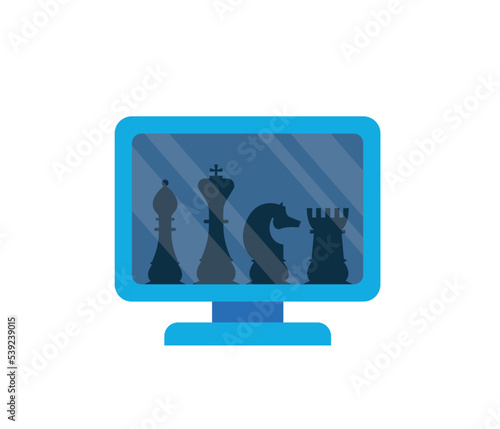 Strategy, icon. online chess game. editable vector.
