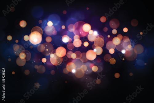 realistic bokeh lights background vector design