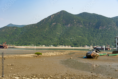 A boat on a beach