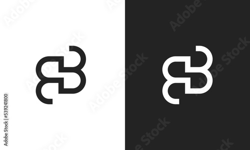 BB letter minimal and creative initials monogram logo