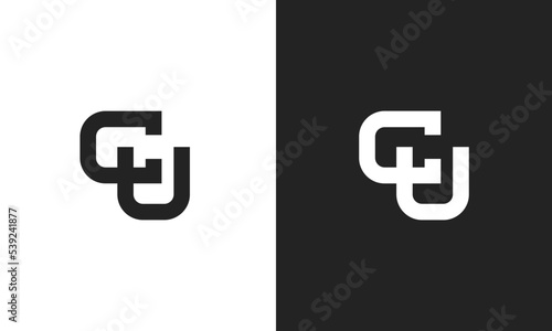CU, UC letters monogram logo