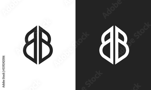 BB letter minimal and creative initials monogram logo