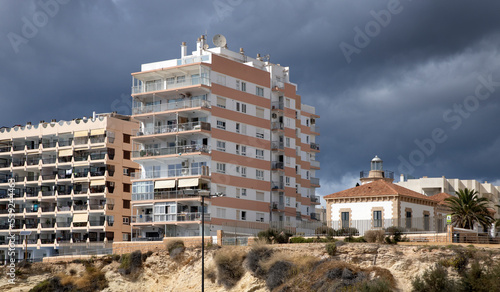 modern architecture,  apartments, sea, coast, sant antoni, ibiza, mediterranean, ballears, ibiza, spain,  © A