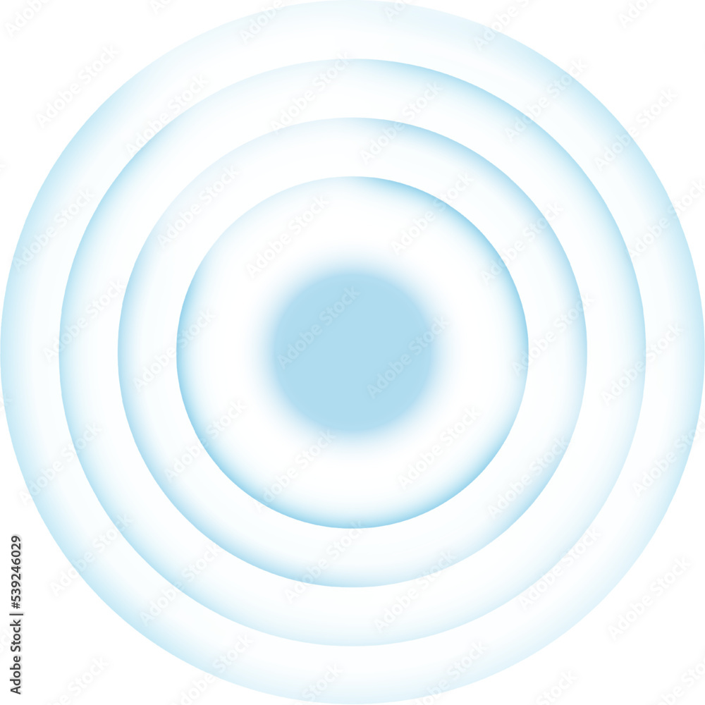 Blue concentric circles. Sonar waves. Signal source Blue concentric circles. Sonar waves. Signal source