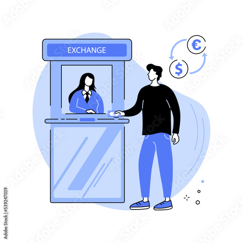 Currency exchange isolated cartoon vector illustrations.