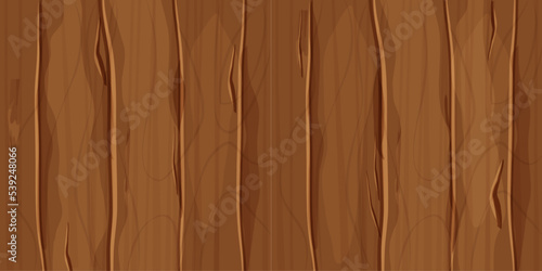 Old wooden texture, cover from planks, ui game background, seamless pattern in cartoon style isolated. Detailed, textured material. 
