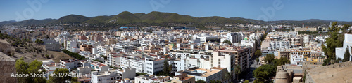city view, panorama, ibiza castle, old town, ibiza, spain, balearic Islands, Mediterranean Sea, © A