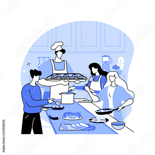 Chef masterclass isolated cartoon vector illustrations.