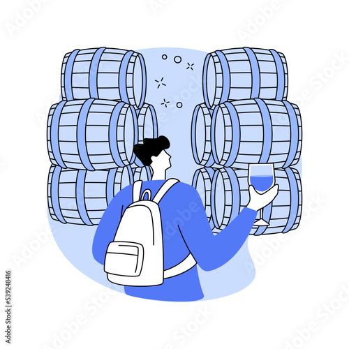 Visit cellars isolated cartoon vector illustrations.