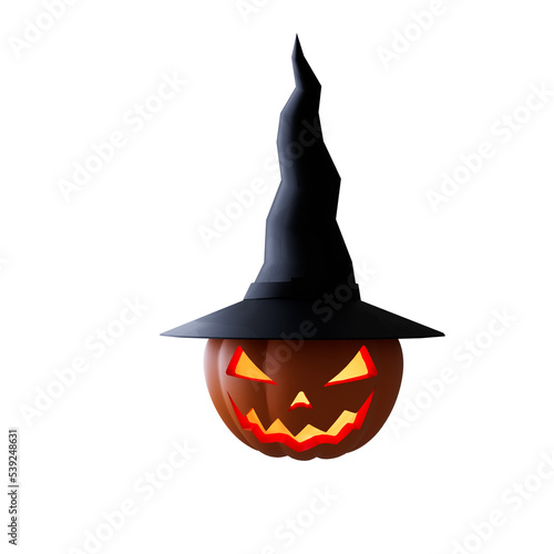 halloween pumpkin with hat
