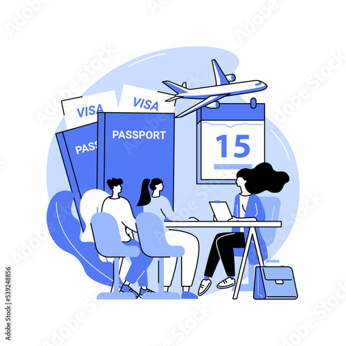 In the embassy isolated cartoon vector illustrations.