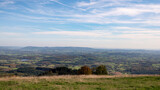 panoramic view of Mont Beuvray in the Morvan.Saint-Leger-sous-Beuvray, France. Magnificent view.